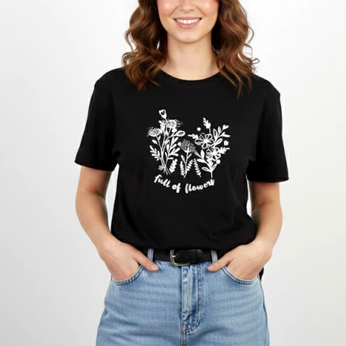 تیشرت آستین کوتاه زنانه -  