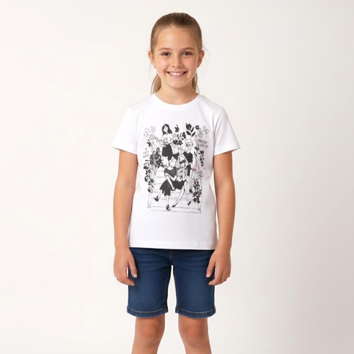 تیشرت آستین کوتاه دخترانه -  